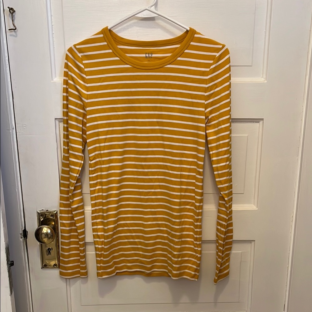 Gap brand Striped Mustard Long Sleeve Top